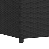 Garden Storage Box Black 120x50x60 cm Poly Rattan 42498