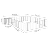 Dog Kennel Silver 25.41 m Steel 3082246