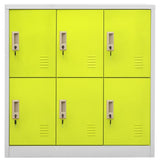 Locker Cabinets 5 pcs Light Grey and Green 90x45x92.5 cm Steel 3095238