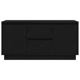 TV Cabinet with LED Lights Black Oak 100x41x50 cm 861410