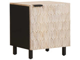 Bathroom Sets 4 pcs White Wash Finish Solid Mango Wood 3310032