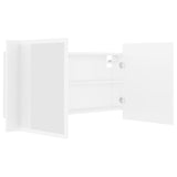 LED Bathroom Mirror Cabinet White 90x12x45 cm Acrylic 804972