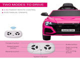 Audi RS Q8 6V Kids Electric Ride On Car Toy w/ Remote USB MP3 Bluetooth Pink T3398P348290