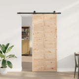 Sliding Door Natural 80 x 208 cm Solid Pine Wood 3445644