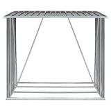 Garden Log Storage Shed Galvanised Steel 163x83x154 cm Grey 44959