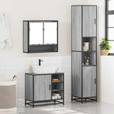 3 Piece Bathroom Furniture Set Grey Sonoma Engineered Wood 3301118