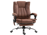 Office Chair with Massage and Heat, Microfibre Reclining Computer Desk Chair with Footrest and T3398P340943
