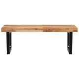 Basin Shelf Wall Mounted Steel and Solid Wood Acacia 3302943
