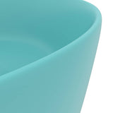 147013 Luxury Wash Basin Round Matt Light Green 40x15 cm Ceramic