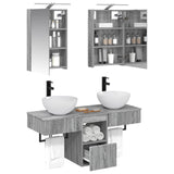 Bathroom Cabinet Set 5 pcs Grey Sonoma Engineered Wood 3406276