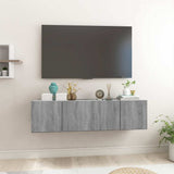TV Cabinet Set 2 pcs Grey 60 x 30 x 30 cm Engineered Wood 815871