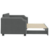 Daybed with Trundle without Mattress Dark Grey 90x190 cm Single 3197706
