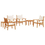 Garden Sofa Set 6 pcs Brown 45 x 45 x 38cm Solid Acacia wood 3331815