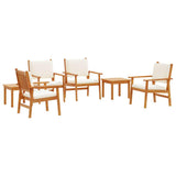 Garden Sofa Set 6 pcs Brown 45 x 45 x 38cm Solid Acacia wood 3331815