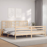 Bed Frame without Mattress 200x200 cm Solid Wood 3193941