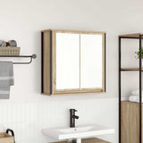 Bathroom Wall Cabinet with Mirror Sonoma Oak 60x21x60 cm 861898