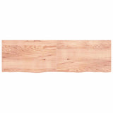 Bathroom Countertop Light Brown 200x60xcm Treated Solid Wood 3156175