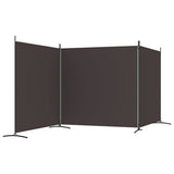 ZNTS 3-Panel Room Divider Brown 525x180 cm Fabric 350279