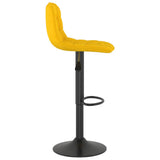Bar Stools 2 pcs Yellow Velvet 333998