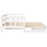 Daybed with Trundle and Drawers without Mattress White 90x200 cm 3302202