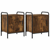 Bedside Cabinet 2 pcs Smoked Oak 40 x 30 x 50 cm 8013523
