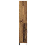 Highboard Old Wood 69.5 x 34 x 180 cm Engineered Wood and Glass 3403177