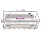 Pull-Out Wire Baskets 2 pcs Silver 400 mm 50479