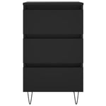 ZNTS Bedside Cabinet Black 40x35x69 cm Engineered Wood 826926