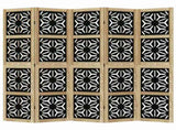 Room Divider 5 Panels Brown and Black Solid Wood Paulownia 358805