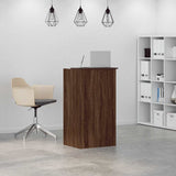 Reception Desk Brown Oak 55x50x103.5 cm Engineered Wood 859021