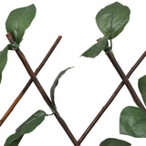 Willow Trellis Fences 5 pcs with Artificial Leaves 180x60 cm 147752