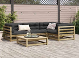 Garden Sofa Set Natural Pine Solid Pine Wood 5 Piece Modular 3299422