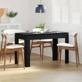 Dining Table Black Oak 120x60x76 cm Engineered Wood 862451
