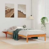 Bed Frame with Side Tables Wax Brown 100 x 220 cm 873246