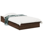 Bed Frame with Drawers without Mattress Brown Oak 90x200 cm 3280684