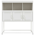 ZNTS Sideboard White 100.5x39x107 cm Steel 846595