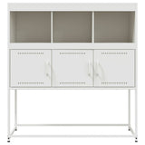 ZNTS Sideboard White 100.5x39x107 cm Steel 846595