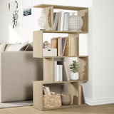 Room Divider Bookcase 4-Tier Sonoma Oak 70x24x129 cm Engineered Wood 858104