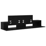 Studio Desk Black Oak 152 x 36 x 19.5 cm Engineered Wood 8006693