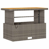Garden Dining Set Grey Poly Rattan 42007925