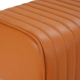 Bench 110 x 30 x 45 cm Real Leather Brown 42042120