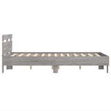 Bed Frame with LED without Mattress Grey Sonoma 120x200 cm 3207558