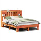 Bed Frame without Mattress Wax Brown 140x200 cm Solid Wood Pine 3308845