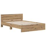 Bed Frame with Headboard Artisan Oak 120 x 200 cm 3445778