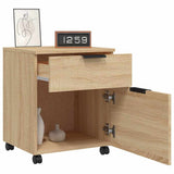 Mobile File Cabinet with Wheels Sonoma Oak 45x38x54 cm Engineered Wood 811523