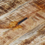 ZNTS Coffee Table Rough Mango Wood 70x70x40 cm 243979
