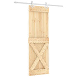 Sliding Door with Hardware Set 70x210 cm Solid Wood Pine 3203169