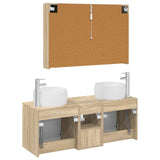 Bathroom Cabinet Set 4 pcs Sonoma Oak Engineered Wood 3406545