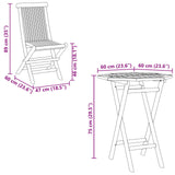 Garden Set 5 pcs Brown Soild Teak Wood 3437403