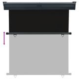 Balcony Side Awning 175x250 cm Black 48436